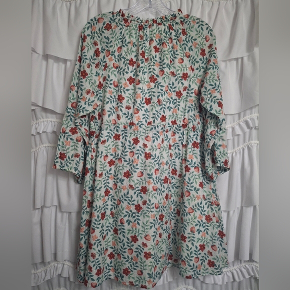 Draper James Kellie Babydoll Dress In Strawberry Fields Size M - Picture 6 of 8